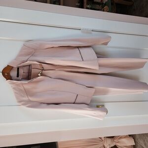 White House Black Market WHBM Pink Suit - Jacket, pants and matching belt